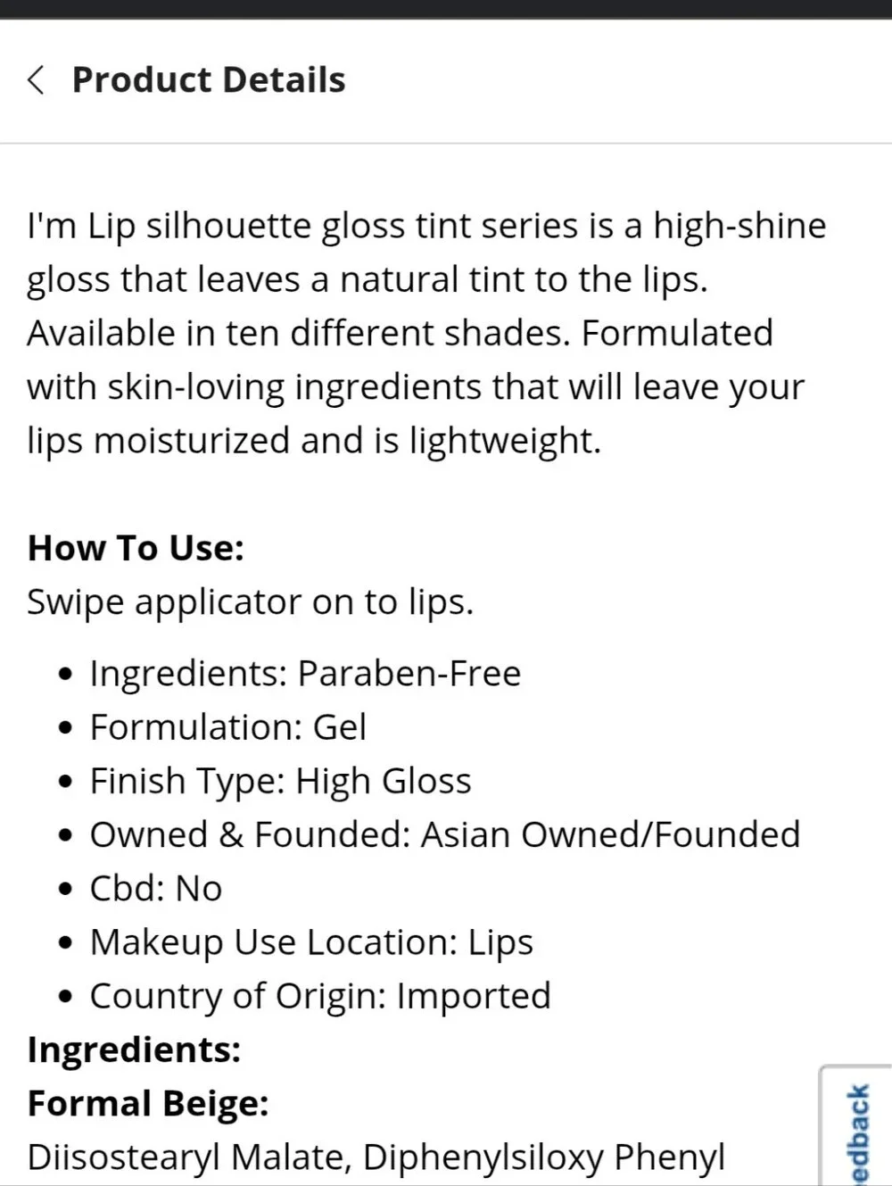 Meme Lip Silhouette Gloss Tint